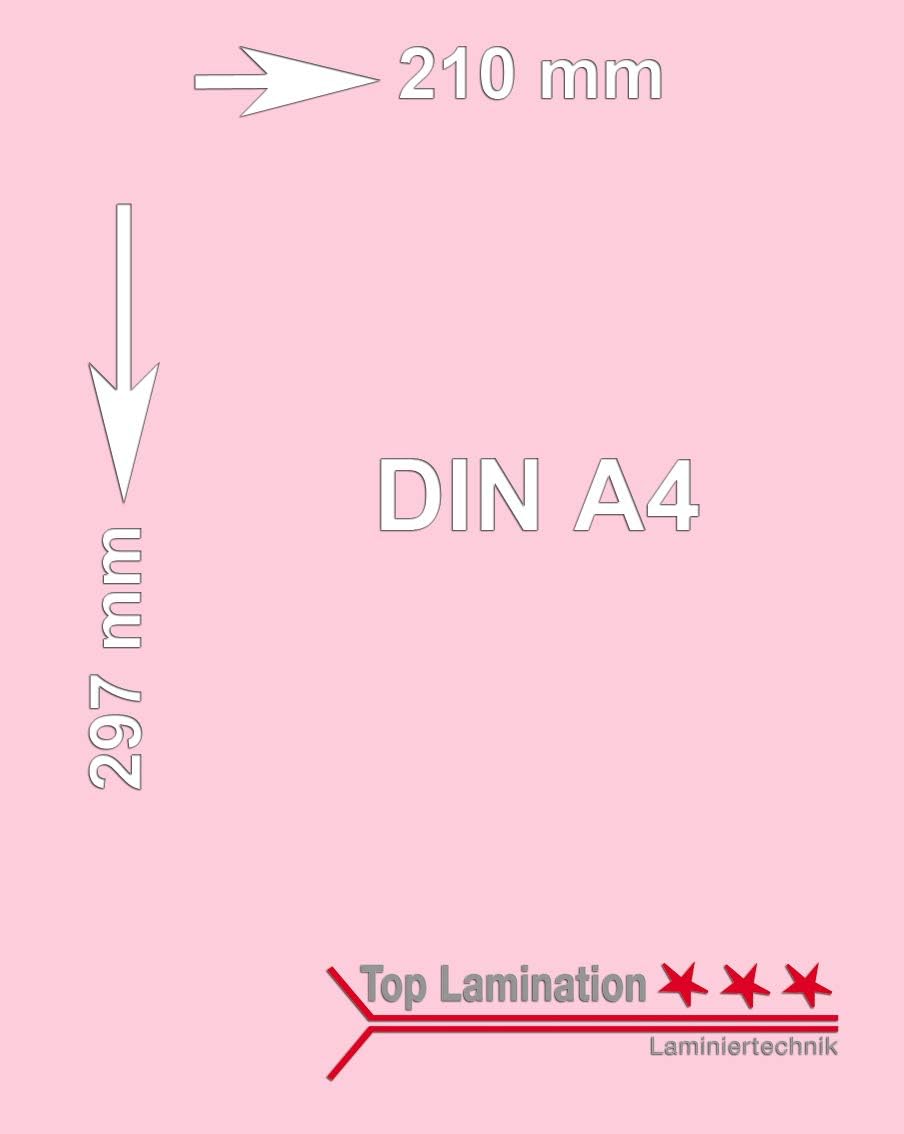 50 Blatt Ton-Bastel-Karton DIN A4 240g/m² rosa Dickes Ton-Papier 210x297mm super zum Basteln - kompl