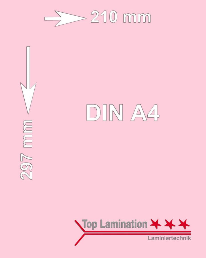 50 Blatt Ton-Bastel-Karton DIN A4 240g/m² rosa Dickes Ton-Papier 210x297mm super zum Basteln - kompl