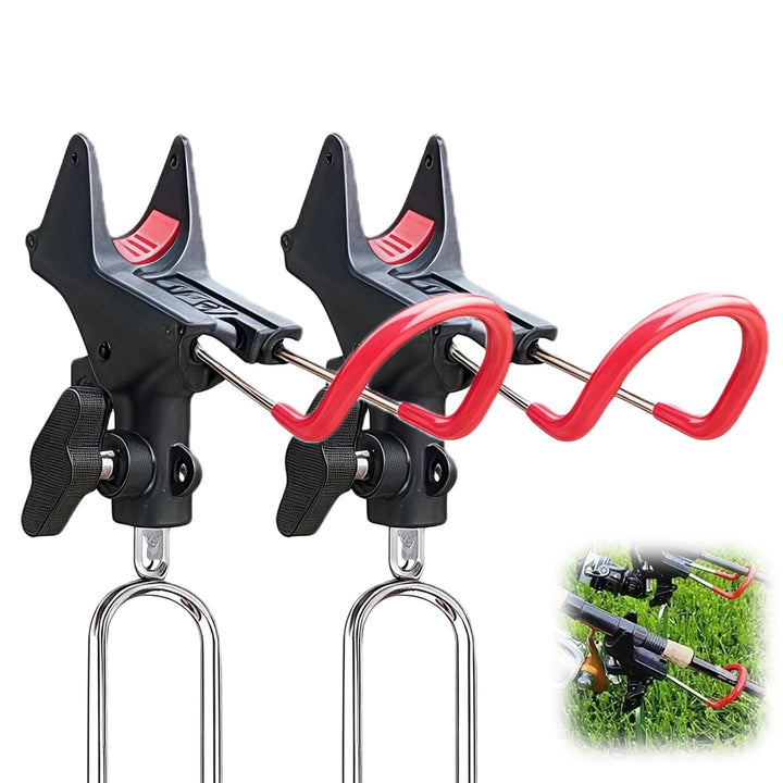 Rutenhalter, 2 Stück 360° Verstellbar Angelrutenhalter, Angelrute Halter, Edelstahl Universal Ruten