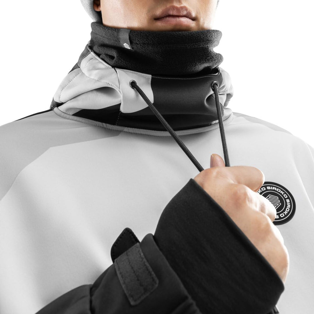 SIROKO W1 Ski- &amp; Snowboardjacke Herren Wasserdicht Wärmeschutz Fronttasche Wintersport XL Grau/Schwa
