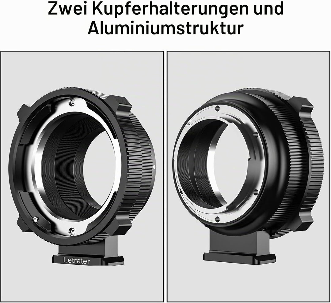 Letrater PL-EOS R Objektivadapter für PL Objektiv Konvertierung zu Canon RF Kameras, z.B. EOS R, RF,