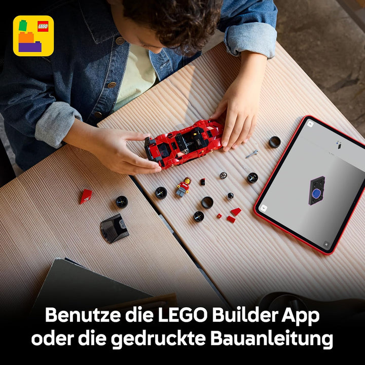 LEGO Speed Champions Ferrari SF90 XX Stradale Sportwagen - Modellbau mit sammelbarer Fahrer Minifigu
