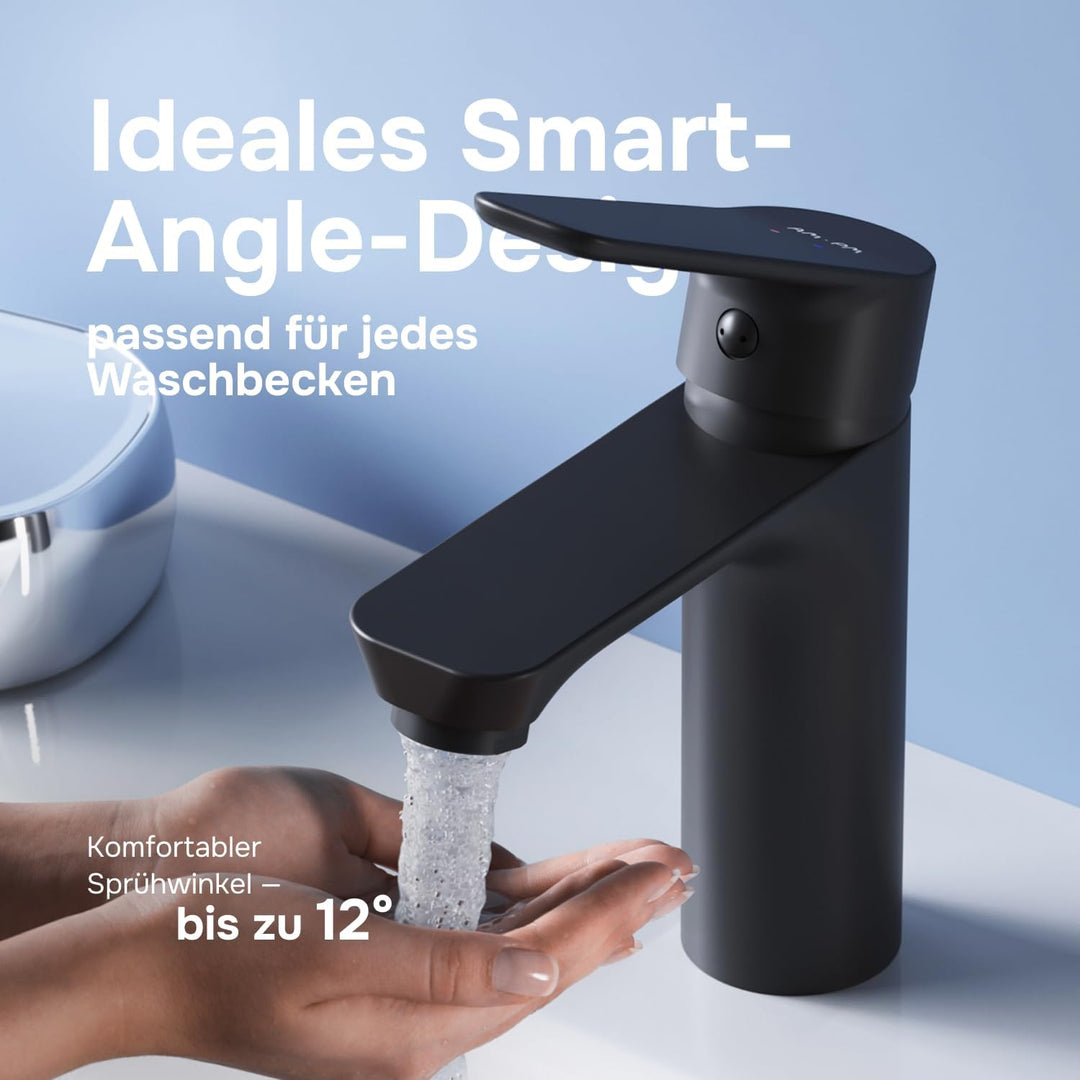 AM.PM Hit Waschtischarmatur mit Einhebelmischer, SoftMotion Keramikkartusche 35mm, Neoperl Aerator,