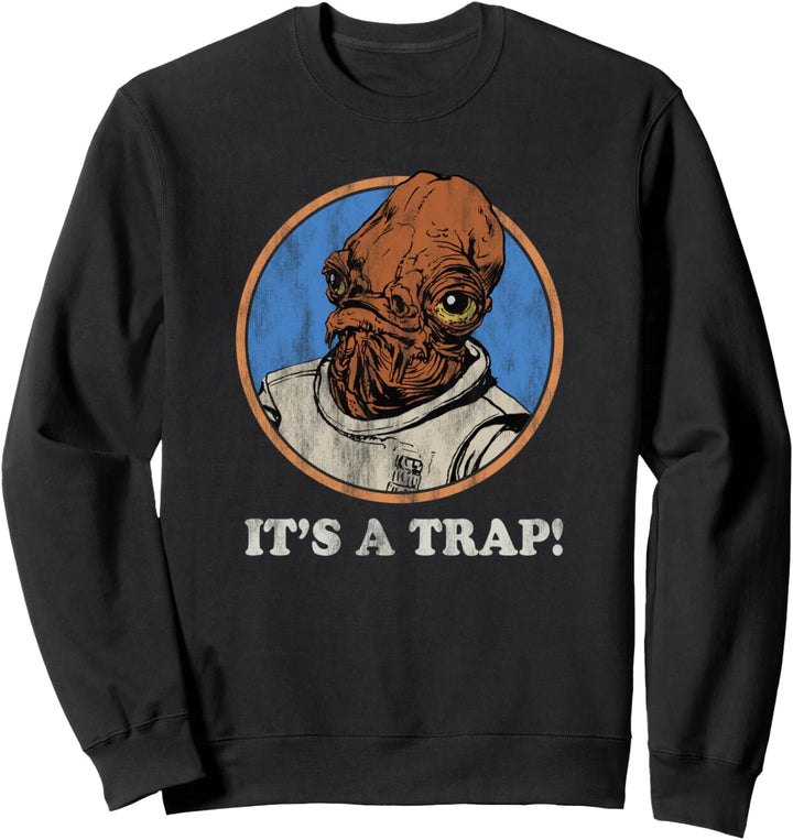 Star Wars Admiral Ackbar It's A Trap Distressed Sweatshirt