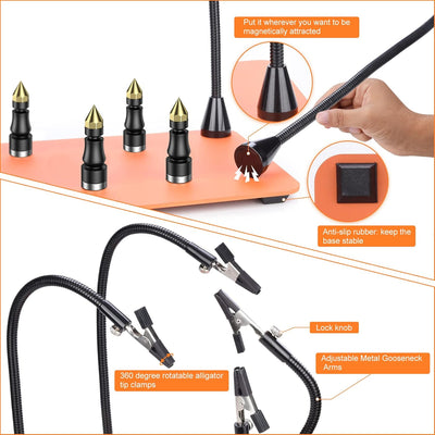 Magnetische helfende Hand, Preciva 3. hand löthilfe Flexibel Helfende Hände Lötstation Werkzeug Löts