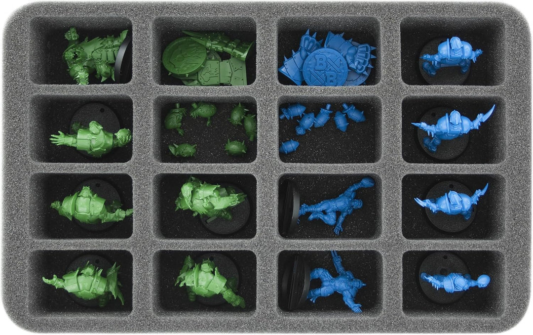 Feldherr Magnetbox grün kompatibel mit 16 Blood Bowl Miniaturen - 2016 Version