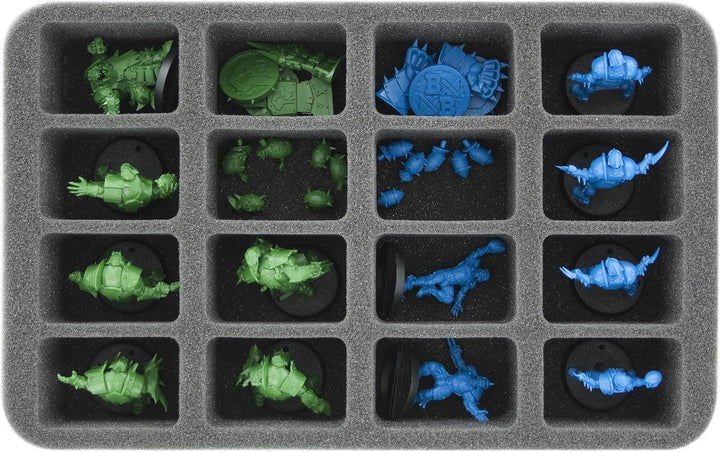 Feldherr Magnetbox grün kompatibel mit 16 Blood Bowl Miniaturen - 2016 Version