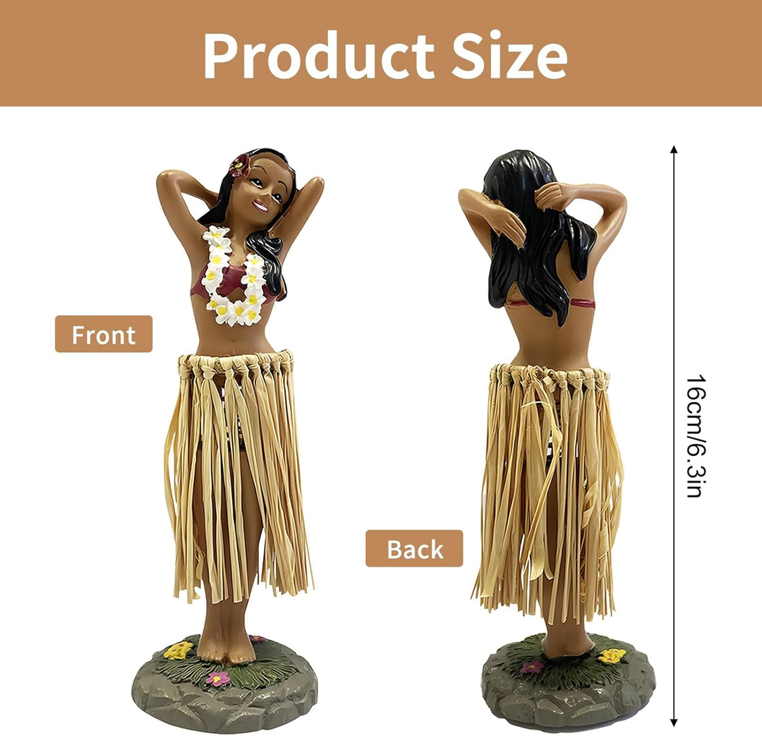 pilyero Hawaiianische Tanzfigur Armaturenbrett-Ornamente, Wackelfigur Auto, Hawaii Hula Girl Posing,