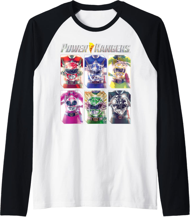 Power Rangers Graphic Color Character Helmet Panels Raglan