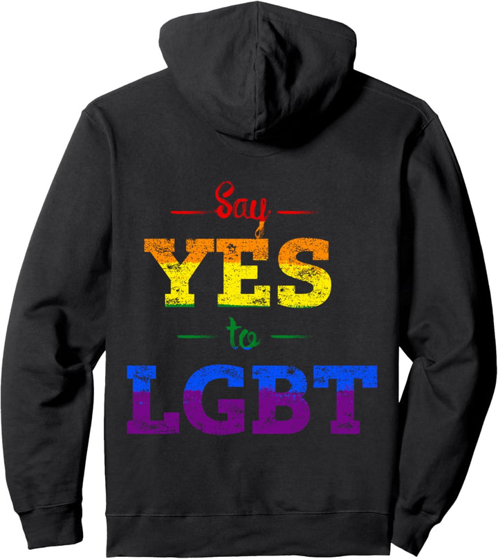 Sag Ja zu LGBT. LGBTQ CSD Regenbogen Pullover Hoodie