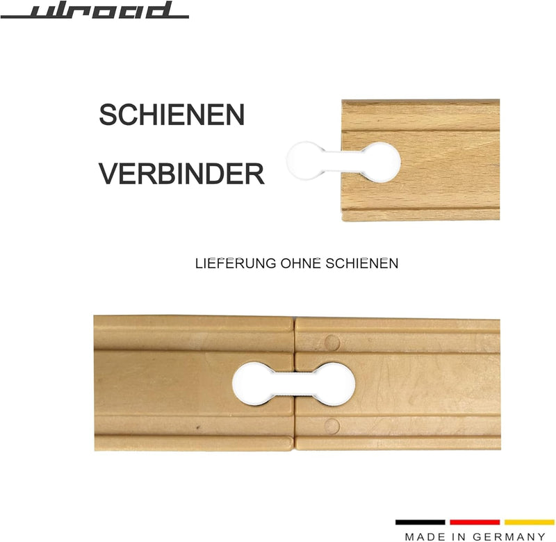 ULROAD Holzschienen Adapter Verbinder passend kompatibel für Brio Lillabo Thomas and Friends Melissa