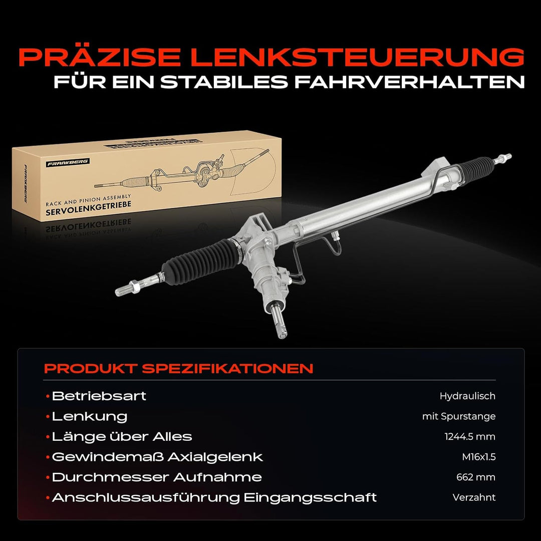 Frankberg Lenkgetriebe Servolenkgetriebe Hydraulisch für Linkslenker Kompatibel mit Interstar X70 1.