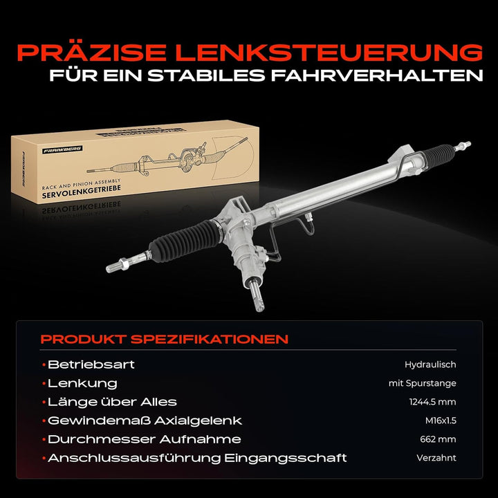 Frankberg Lenkgetriebe Servolenkgetriebe Hydraulisch für Linkslenker Kompatibel mit Interstar X70 1.