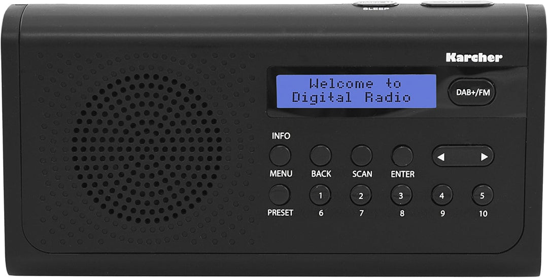 Karcher DAB 2405 - tragbares DAB+ Radio (DAB+/UKW, Küchenradio mit Netz/Akkubetrieb, Lautsprecher, K