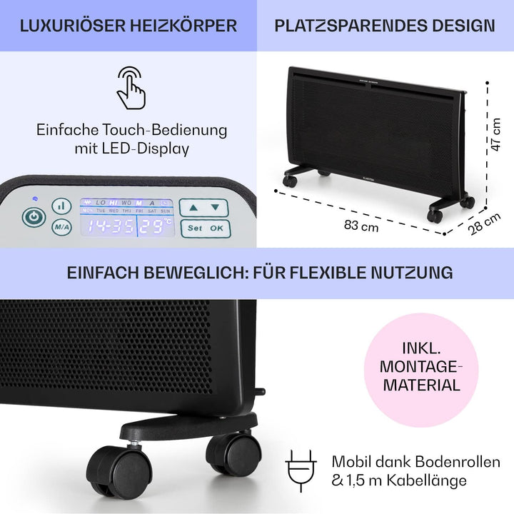 Klarstein Elektroheizung, Konvektor & Infrarotheizung Freistehend, Elektroheizung Energiesparend, Er