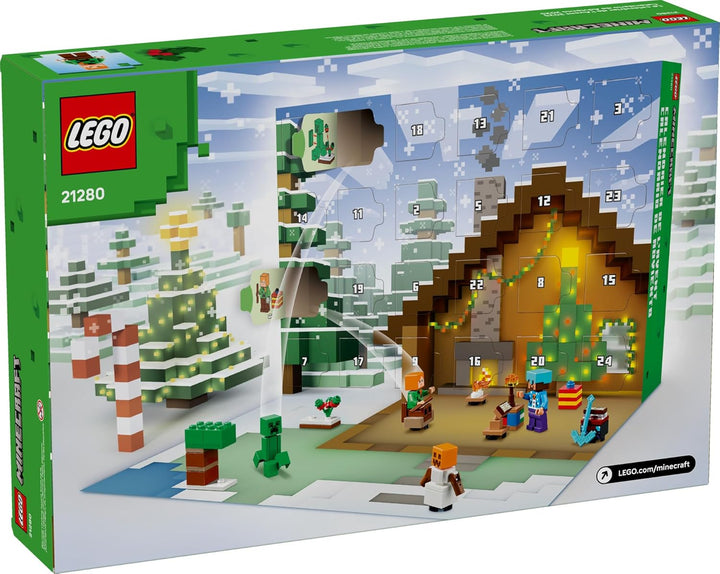 LEGO 21280 Minecraft Adventskalender 2025 - Bauspielzeug für Kinder Urlaub Countdown Set für Jungen