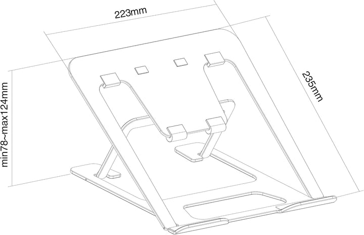 Neomounts by Newstar NSLS085SILVER Notebookständer 11-17" bis zu 10kg Silber Einheitsgrösse