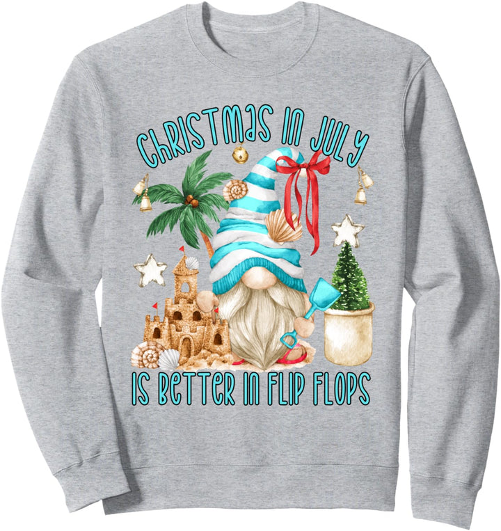 Funny Christmas In Juli Is Better In Flip Flops Strandwichtel Sweatshirt