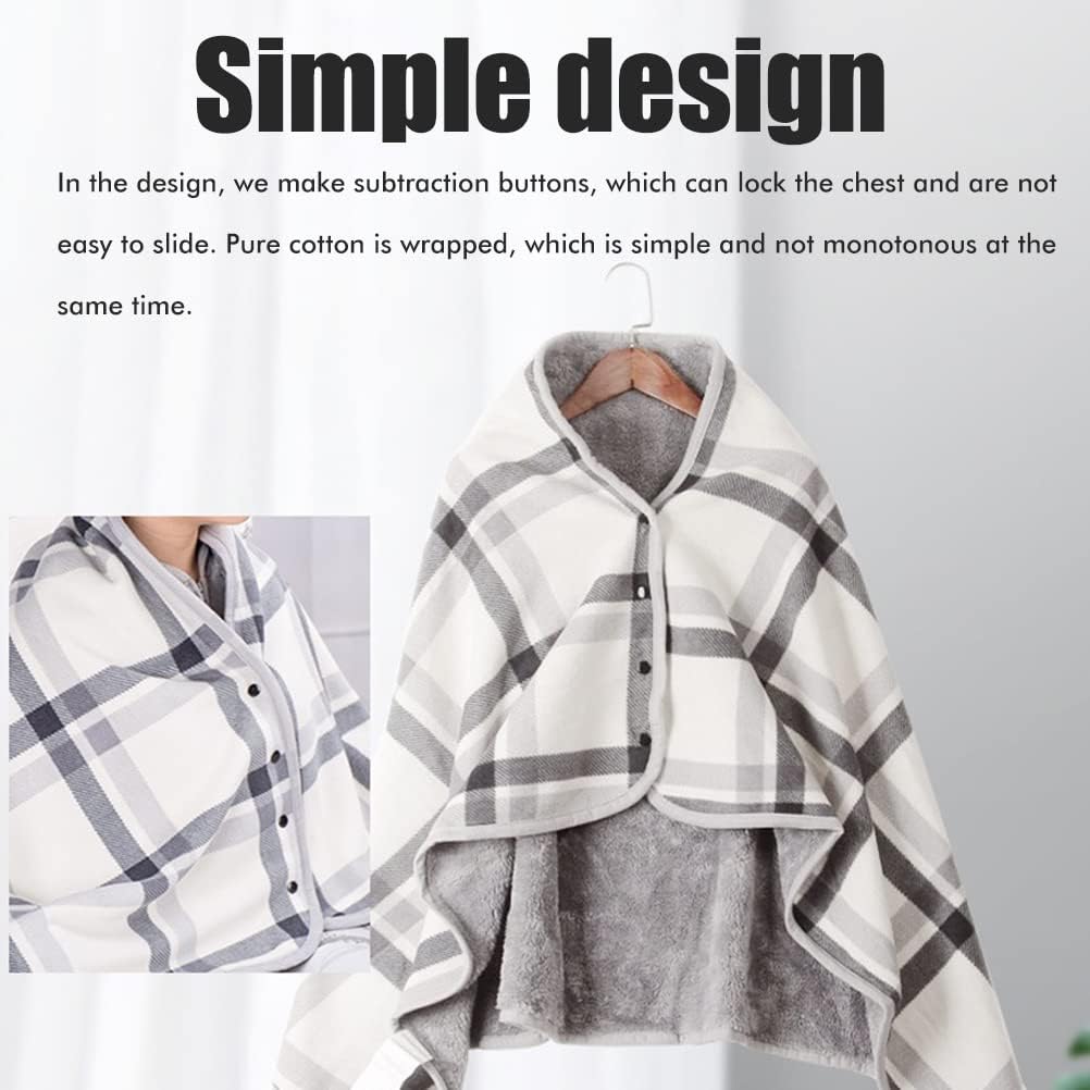 Damen Poncho, Flanellumhang, Winter Plüschdecke Tragbare Decke Warmer Überwurf Schal Wickelbezug Umh