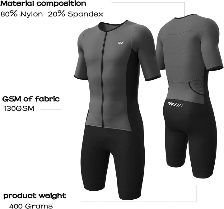 Lo.gas Herren Pro Trisuit Kurzarm Triathlonanzug für Rennen und Triathlon-Wettkämpfe -Triathlon-Anzu