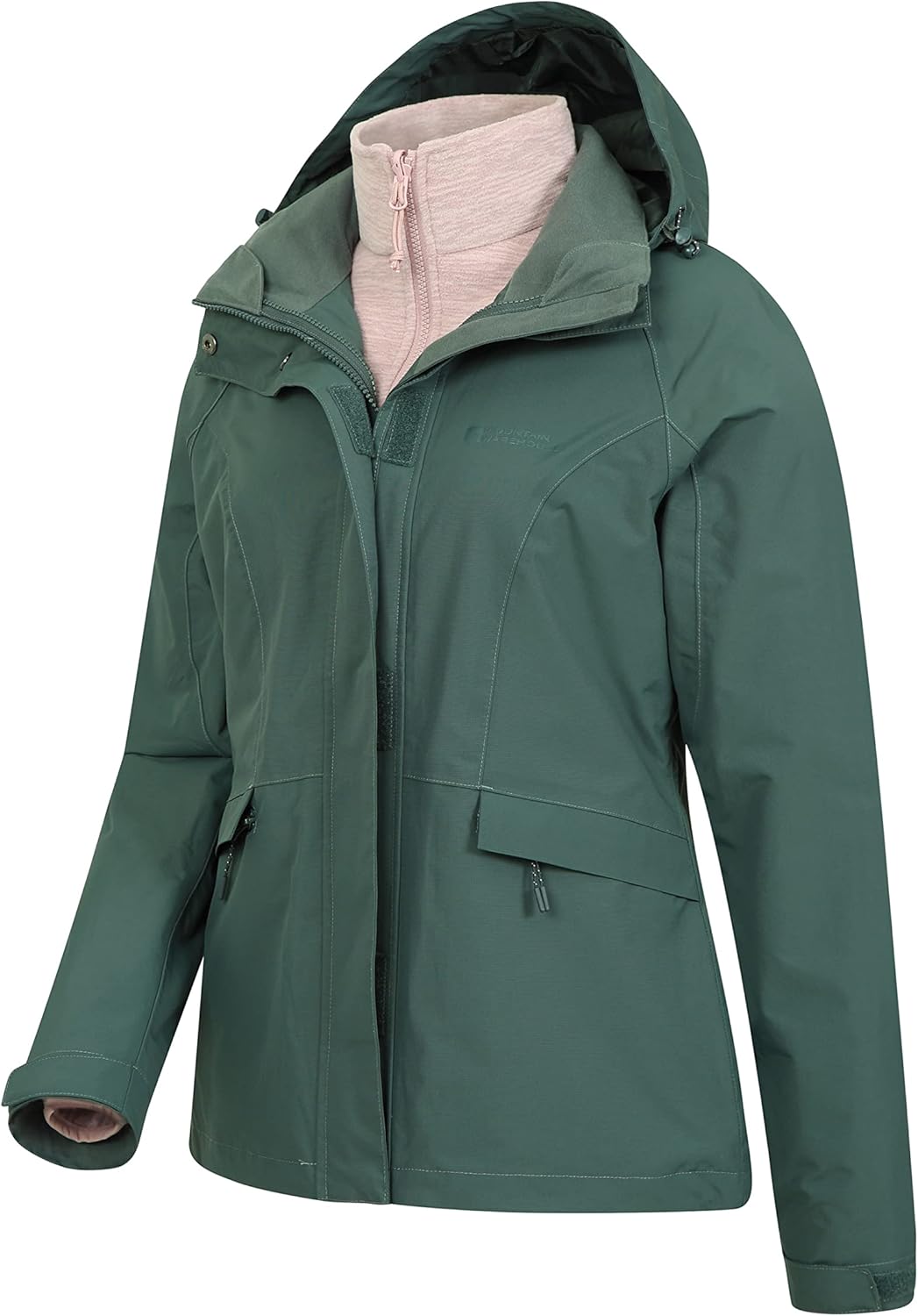 Mountain Warehouse Thunderstorm 3-in-1-Damenjacke – Regenjacke, wasserdichte Aussenschicht, verstell