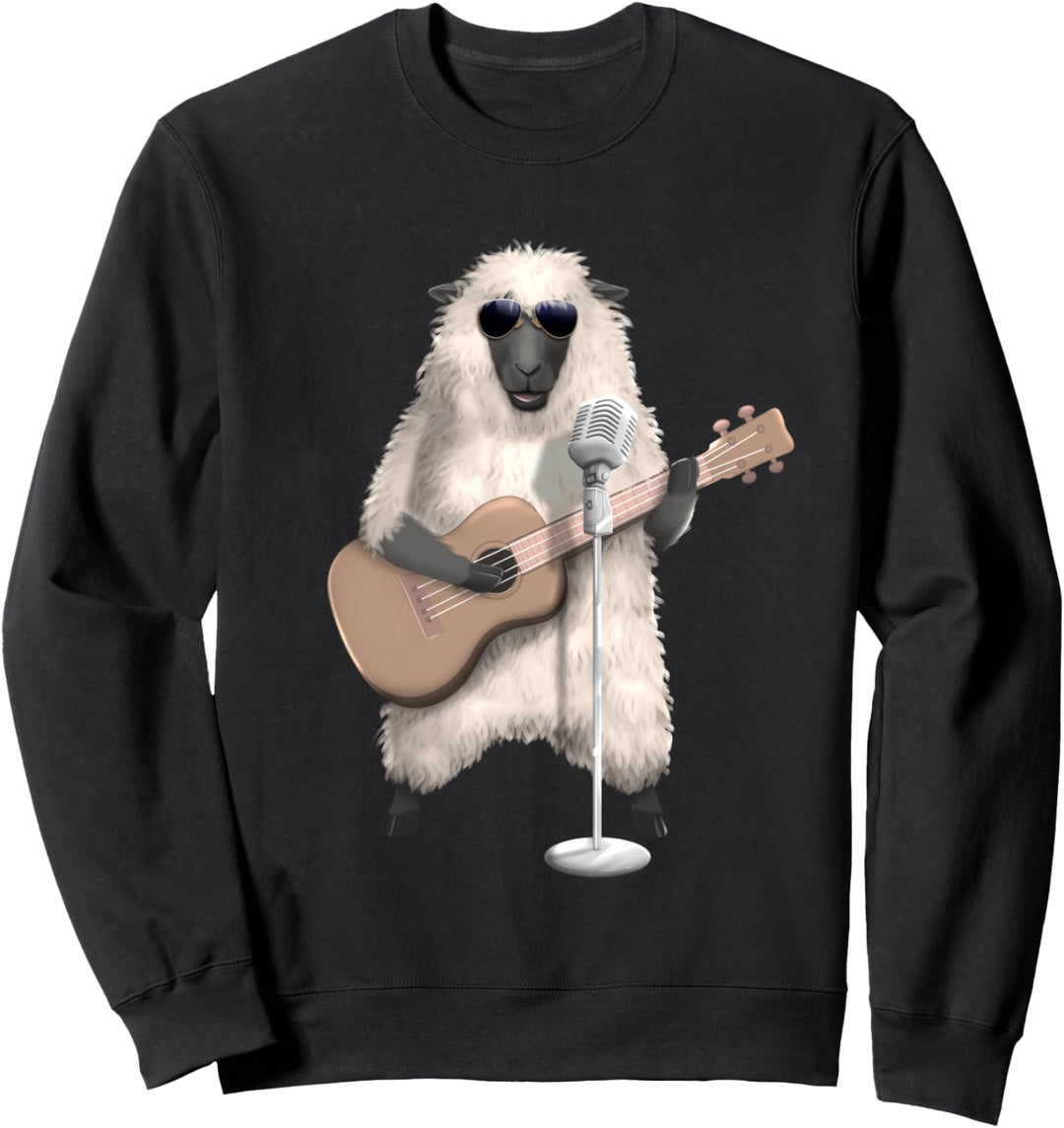 Sheep Singing Guitar Player Musician Music Guitarist Cute Sweatshirt