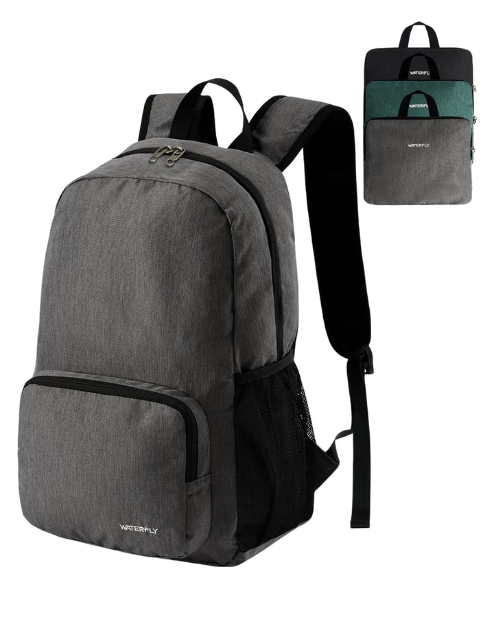 WATERFLY Rucksack Faltbar Tagesrucksack 20L: Wanderrucksack Faltrucksack Leicht Klapprucksack Daypac