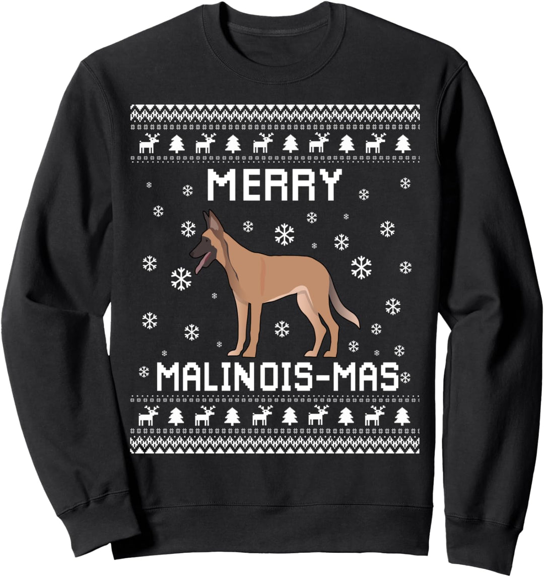 Belgischer Schäferhund Malinois Ugly Christmas Sweater Sweatshirt