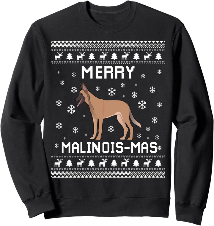 Belgischer Schäferhund Malinois Ugly Christmas Sweater Sweatshirt
