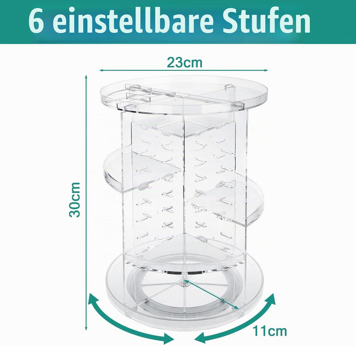 Make Up Kosmetik Organizer, Beauty, 7 Verstellbare Ebenen Grosse Kapazität Makeup Organizers, 360° D