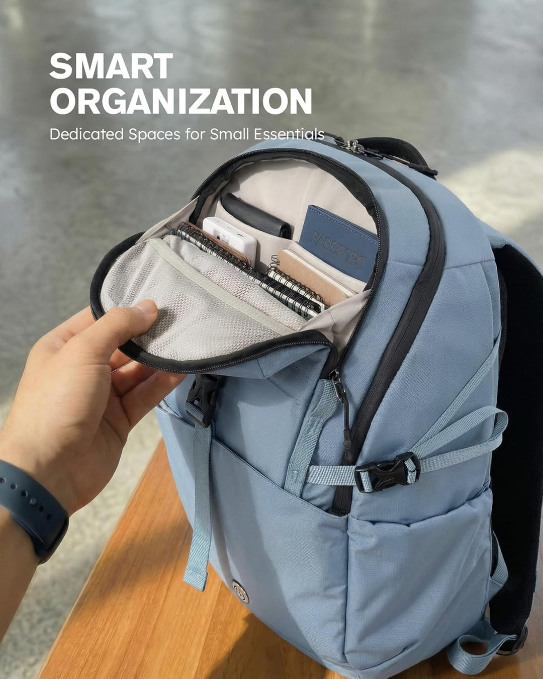 Tolaccea Reiserucksack Handgepäck Flugzeug 30L - Business Rucksack mit 15,6 Zoll Laptopfach, Arbeits