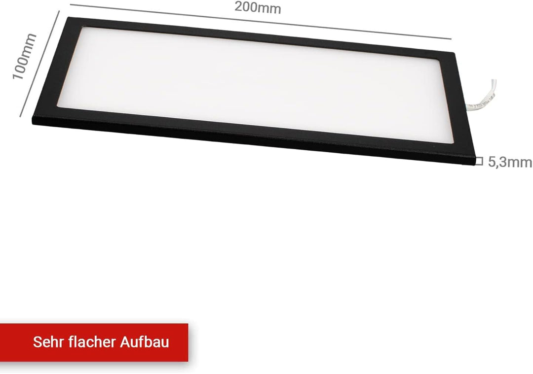 LED Unterbauset 3er Set 6W 24V warm weiss 300lm mit Touch-Sensor dimmbar Flächenlicht Küchenleuchte