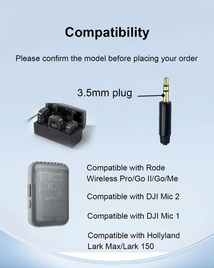 2 Stück Wired Lavalier Mikrofons für DJI Mic 1/2 für Rode Wireless GO II 2, 3,5-mm-TRS-Kondensato mi