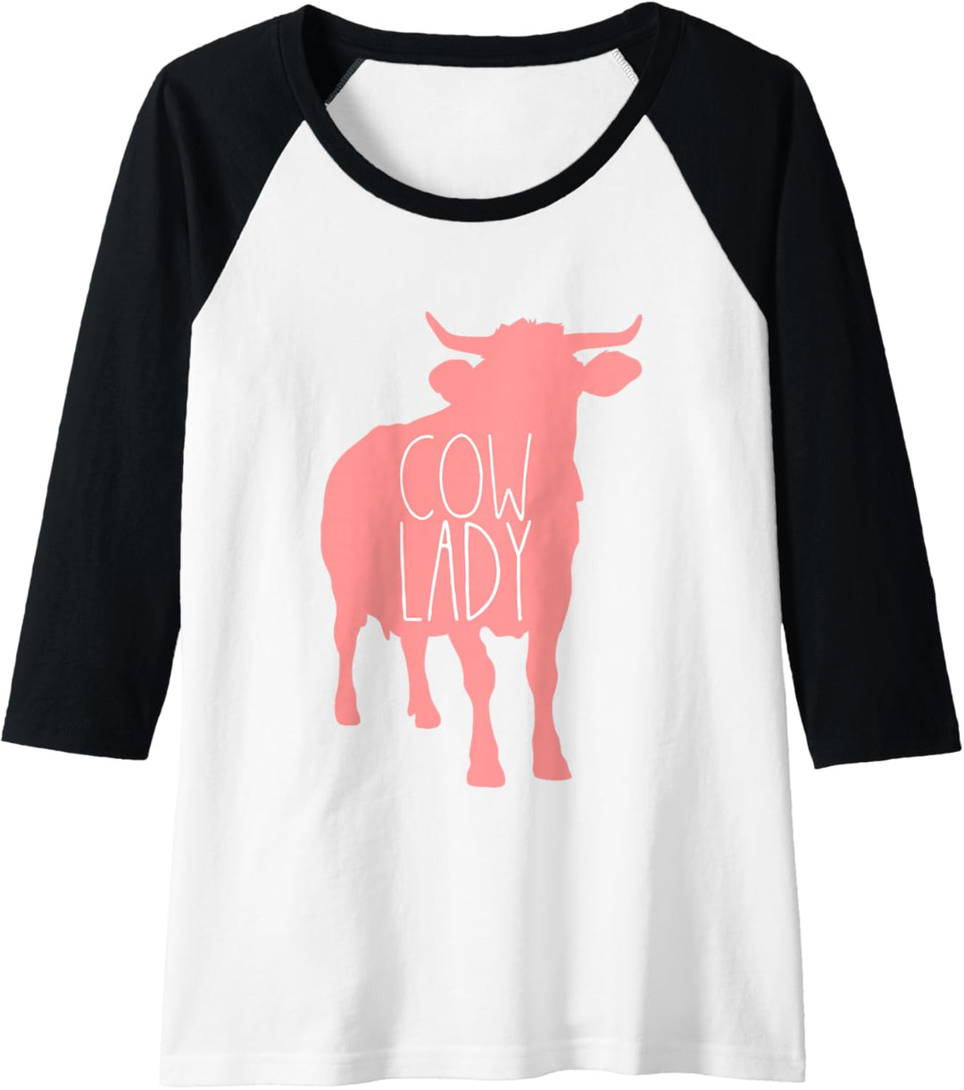 Damen Kuh Landwirtin Bauer Bäuerin Landwirtschaft Kühe Cow Lady Raglan