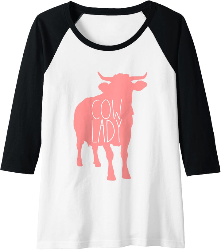 Damen Kuh Landwirtin Bauer Bäuerin Landwirtschaft Kühe Cow Lady Raglan