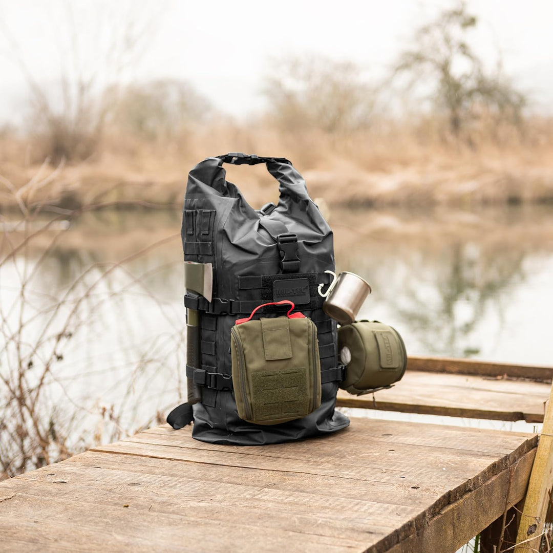 Mil-Tec Tactical Backpack Seals Dry-Bag Schwarz, Schwarz