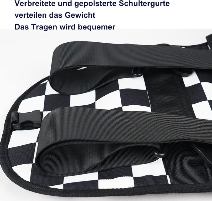 QOPET Skateboard Rucksack aus verdicktem 900D Oxford, Cruiser Board Tasche wasserdicht Elektrische S