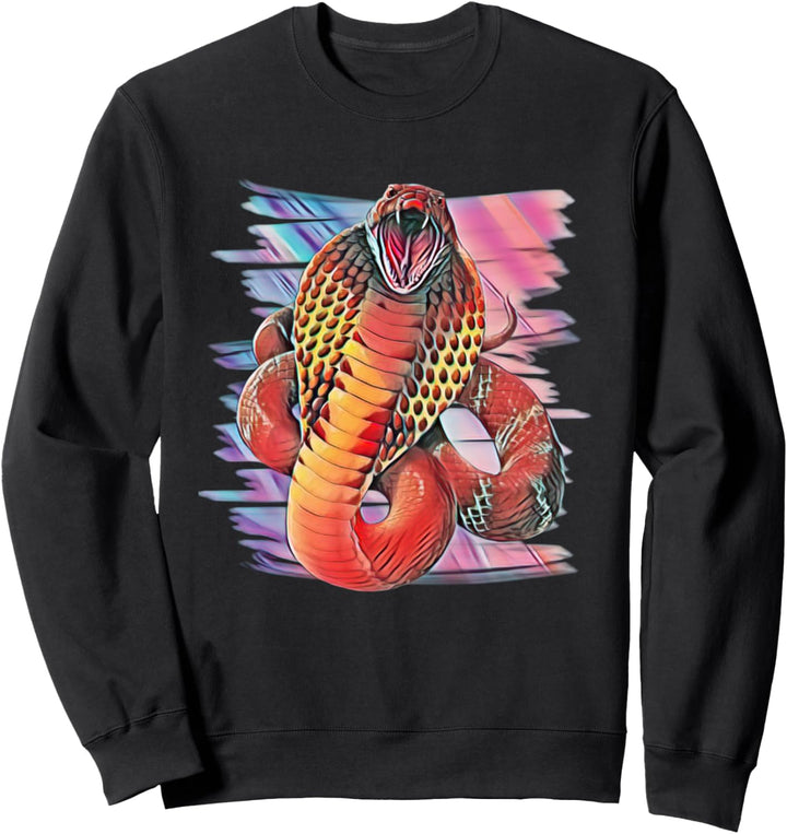 Cobra Motiv Schlange Schlangen Terrarium giftiges Reptil Sweatshirt