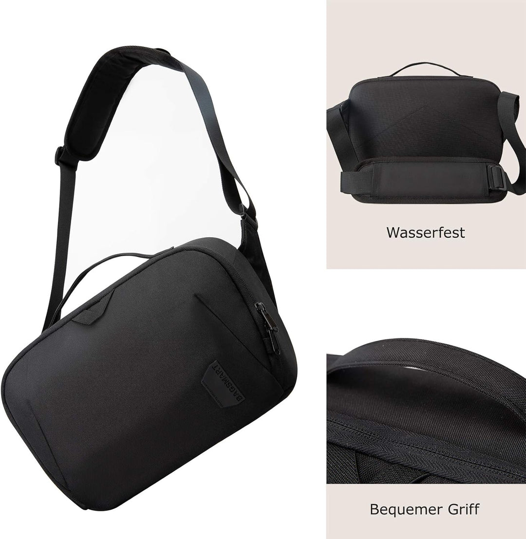BAGSMART Kameratasche Grosse Umhängetasche Schultertasche, für DSLR SLR-Kamera und Zubehör, Schwarz,