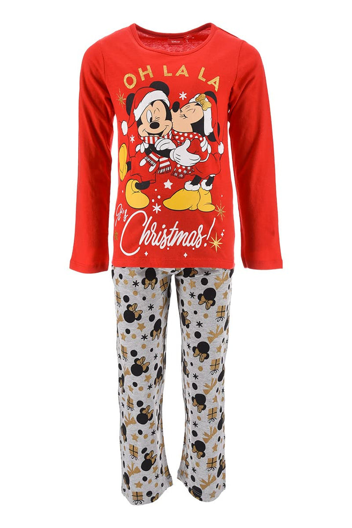 Disney Mädchen Pyjalong Pyjamaset 4 Jahre Rot, 4 Jahre Rot