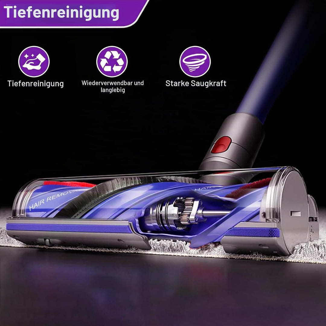 Anti-Verwicklungs Bodenbürste Kompatibel mit Dyson V7 V8 V10 V11 V15 Staubsauger, Ersatzteile Bürste