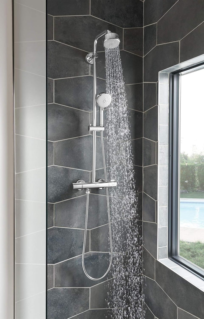 GROHE Tempesta Cosmopolitan 100 - Handbrause (wassersparend, 4 Strahlarten, 10cm Handbrause, Antikal