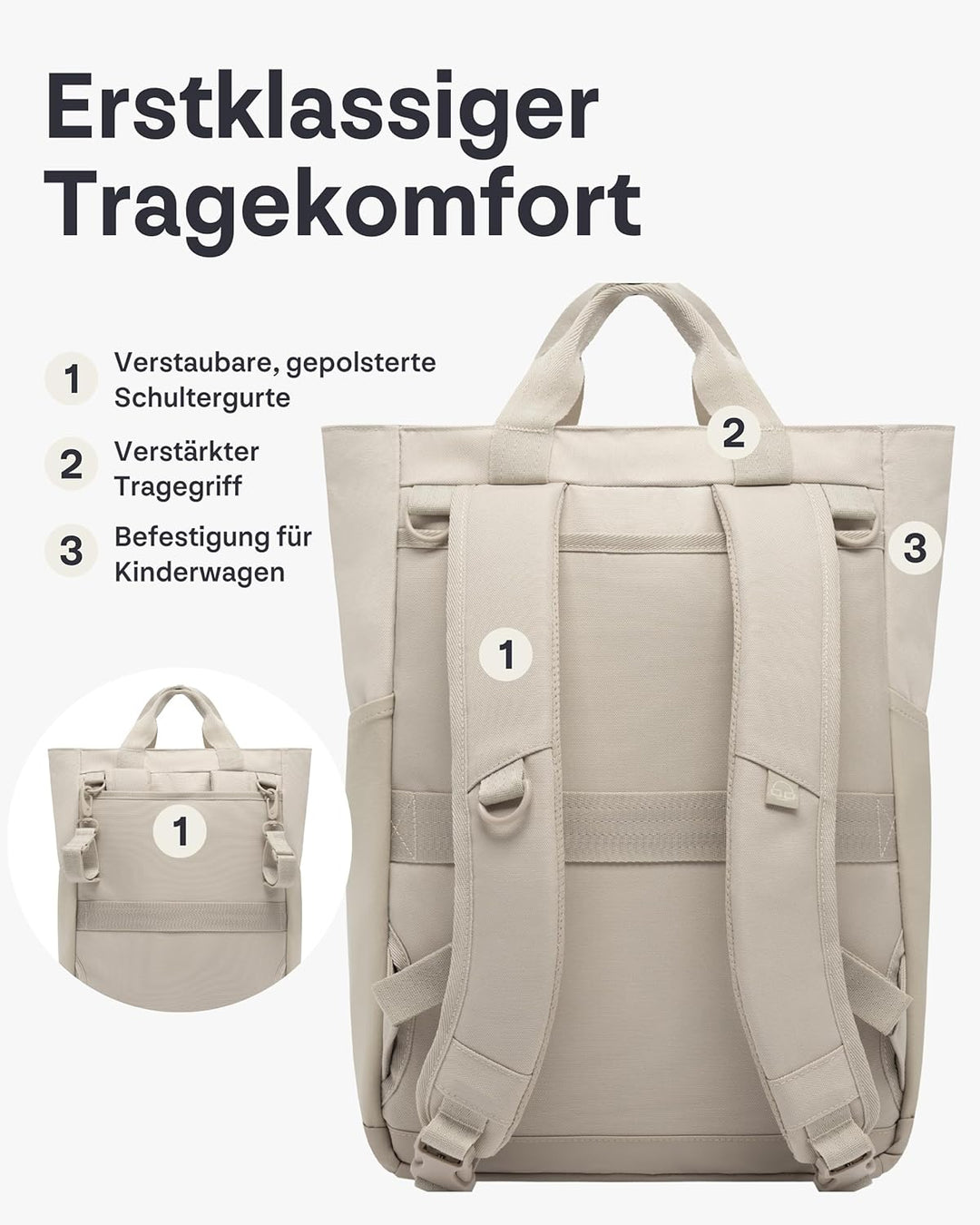 Johnny Urban Wickelrucksack & Wickeltasche für Kinderwagen - Blair - Kinderwagentasche mit vielen Fä