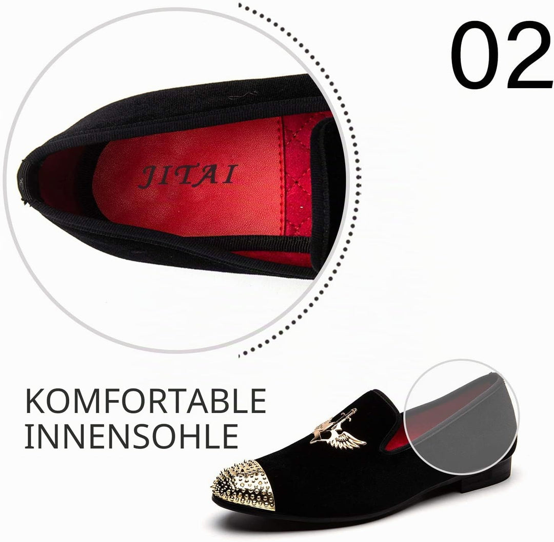 JITAI Herren leichte Schuhe Kunstleder Slipper für Männer und Mode Mokassins Herren Freizeitschuhe 4
