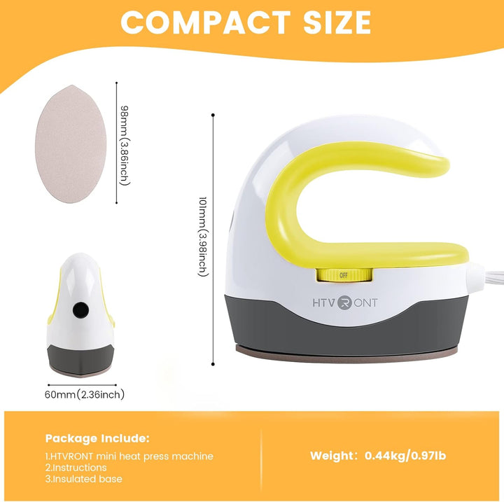 HTVRONT Heat Press Mini Heat Press Machine, Small Heat Press Portable Iron Press Machine for T Shirt