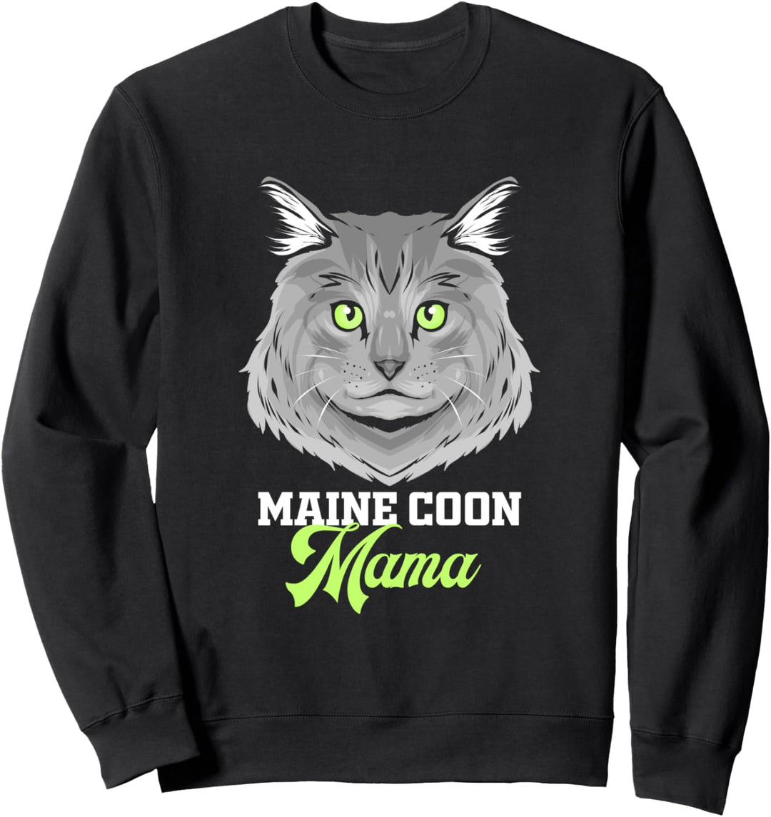 Maine Coon Mama Coonie Kater Geschenk Sweatshirt