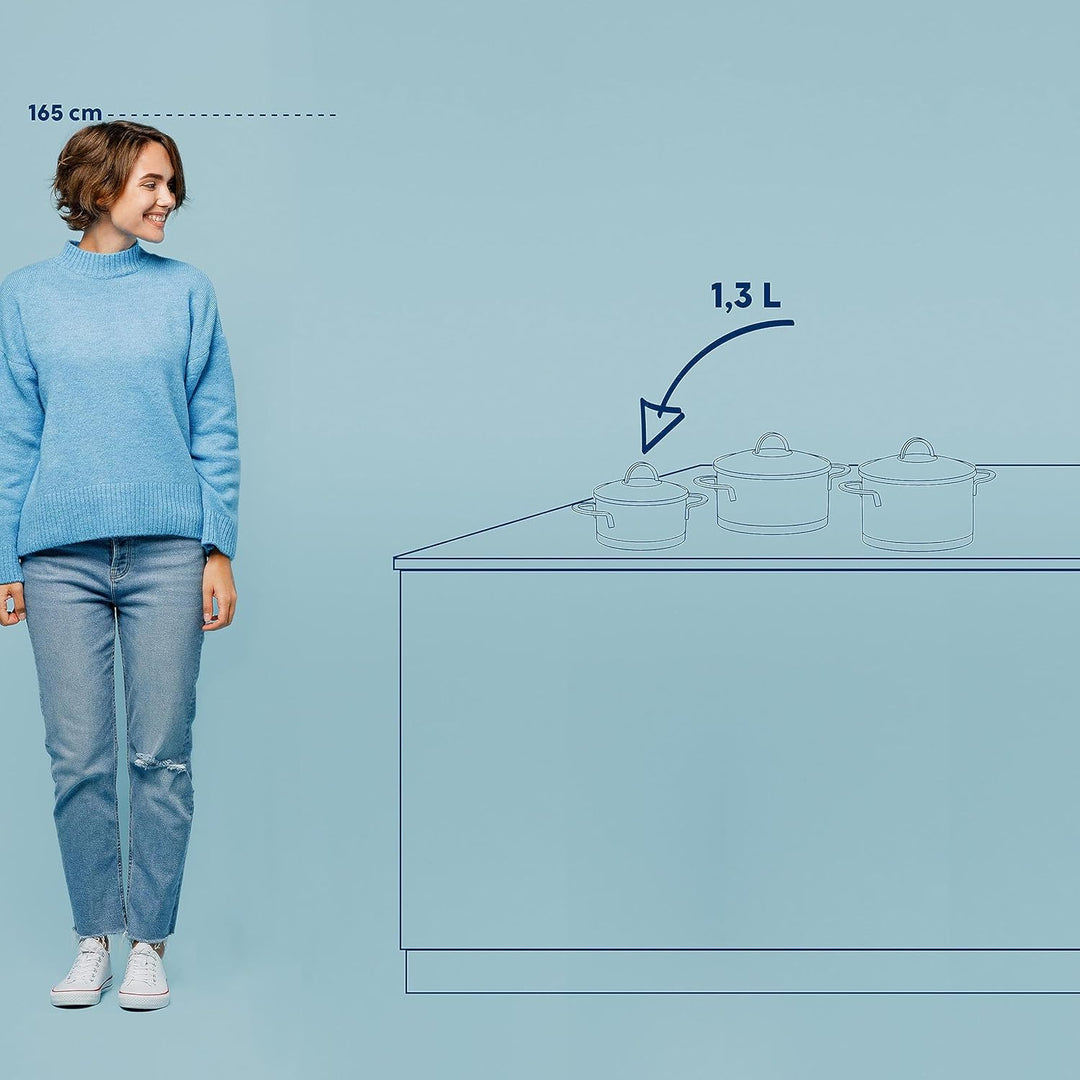 Kela 10955 Bratentopf, 1,5 l Fassungsvermögen, 16 cm Durchmesser, 18/10 Edelstahl mit Glanzoptik, In