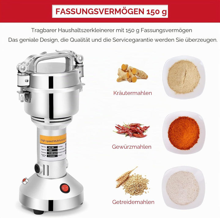 Kotsy 150g Tragbare Getreidemühle 220 V Hochgeschwindigkeits Schleifmaschine Mehl Pulver Maschine fü