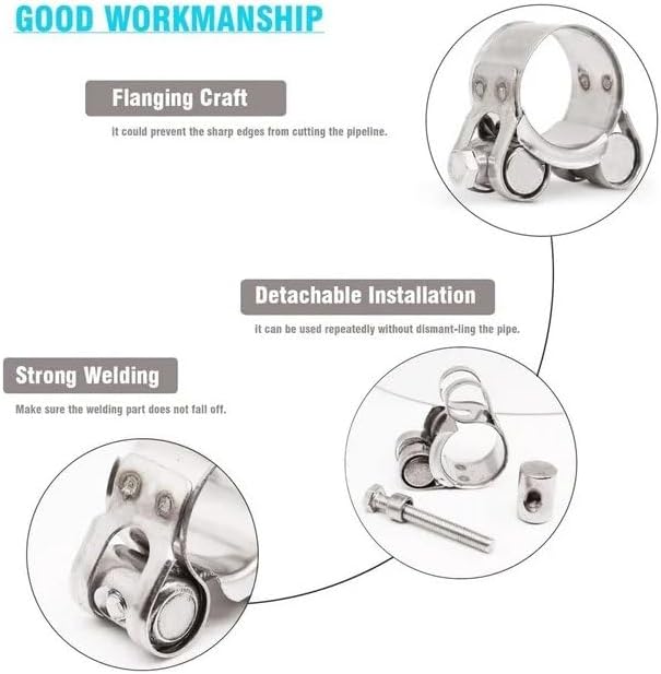 Gelenkbolzenschelle Schlauchschelle Bandschelle Spannbackenschellen GBS 29-31mm W4 10 Stück, 10 Stüc