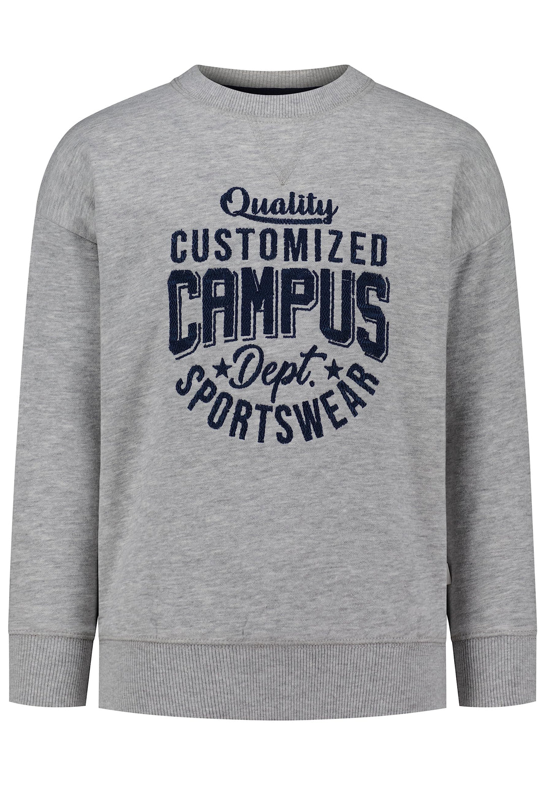 SALT AND PEPPER Jungen Boys Sweat Campus Emb Sweatshirt 128-134 Grau, 128-134 Grau